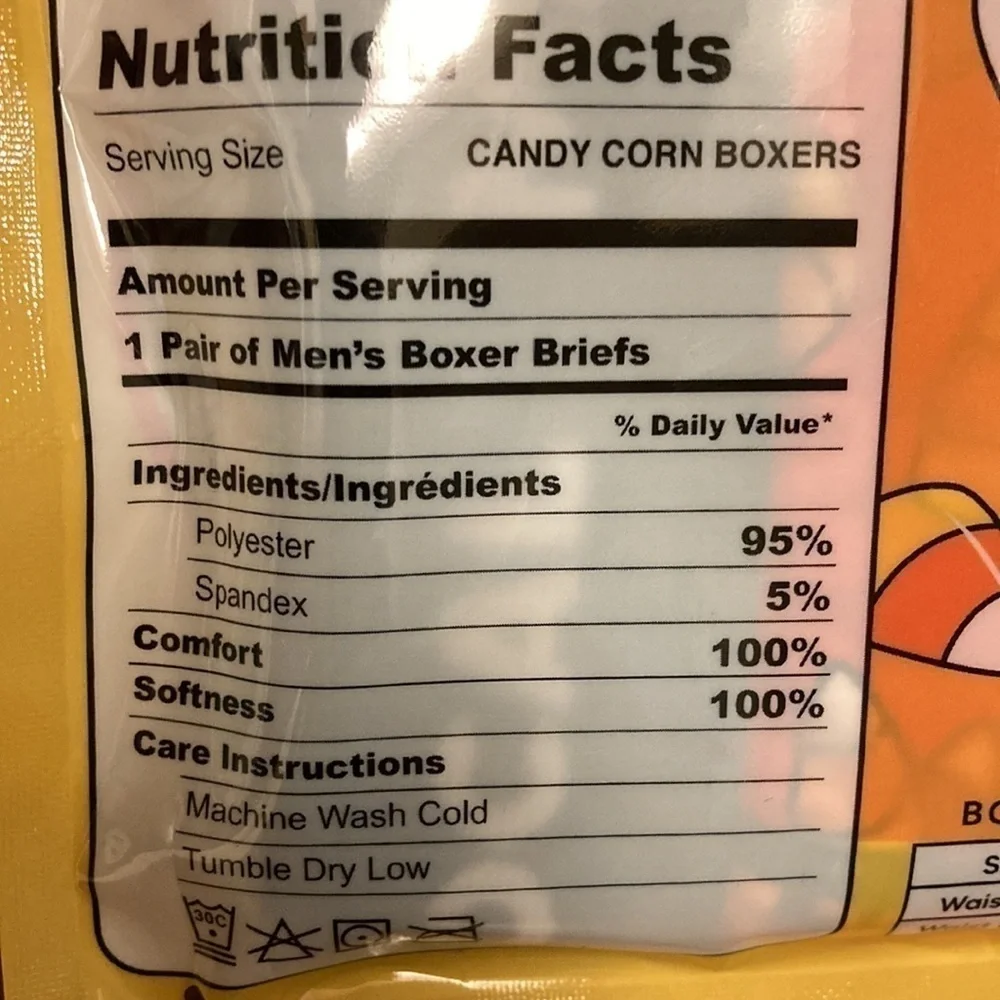 ORIGINAL CANDY CORN MEN'S BOXER BRIEFS NEW